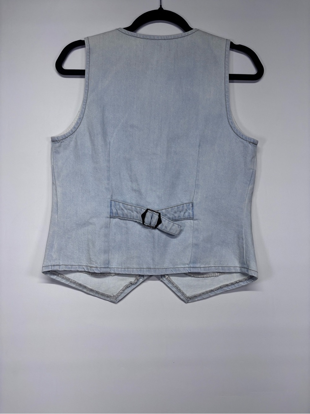 ✨Zenana Light Blue Denim Vest Women Jeans Size M - Picture 5 of 12